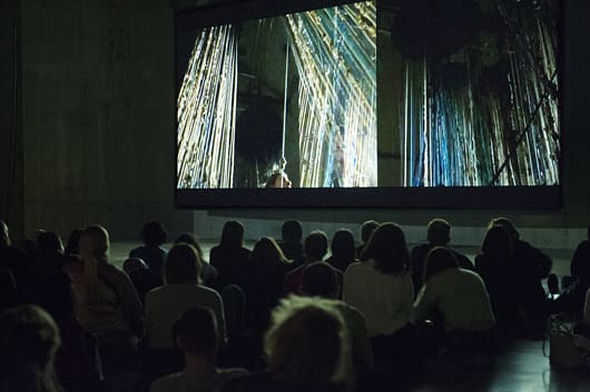 Fred Moten and Wu Tsang, ‘Gravitational Feel’ and ‘Sudden Rise to a Given Tune’, Presented as part of: BMW Tate Live Exhibition: ‘Ten Days Six Nights’, 24 March 2017. Photo: © Tate 2017, photographer BrothertonLock.