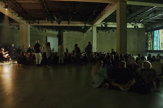 Fred Moten and Wu Tsang, ‘Gravitational Feel’ and ‘Sudden Rise to a Given Tune’, Presented as part of: BMW Tate Live Exhibition: ‘Ten Days Six Nights’, 24 March 2017. Photo: © Tate 2017, photographer BrothertonLock.