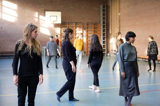 Myriam Lefkowitz, ‘Practising Attention’, workshop, presented by If I Can’t Dance at de Tagerijn, Amsterdam, 17 November 2017. Photo: Coco Duivenvoorde.