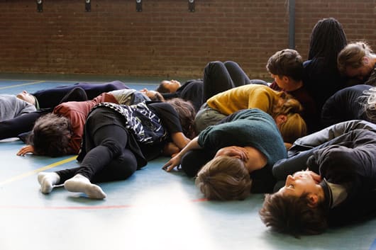 Myriam Lefkowitz, ‘Practising Attention’, workshop, presented by If I Can’t Dance at de Tagerijn, Amsterdam, 17 November 2017. Photo: Coco Duivenvoorde.