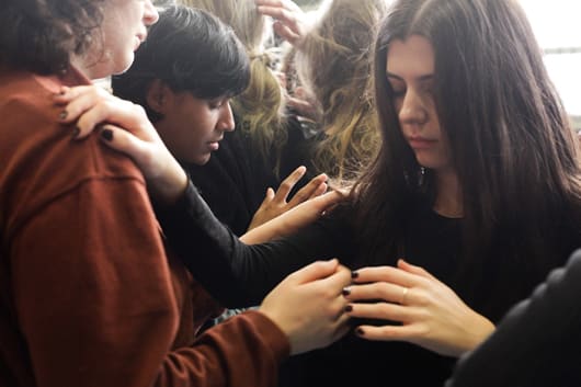 Myriam Lefkowitz, ‘Practising Attention’, workshop, presented by If I Can’t Dance at de Tagerijn, Amsterdam, 17 November 2017. Photo: Coco Duivenvoorde.