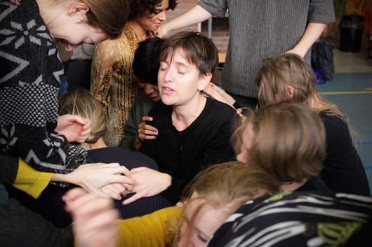 Myriam Lefkowitz, ‘Practising Attention’, workshop, presented by If I Can’t Dance at de Tagerijn, Amsterdam, 17 November 2017. Photo: Coco Duivenvoorde.