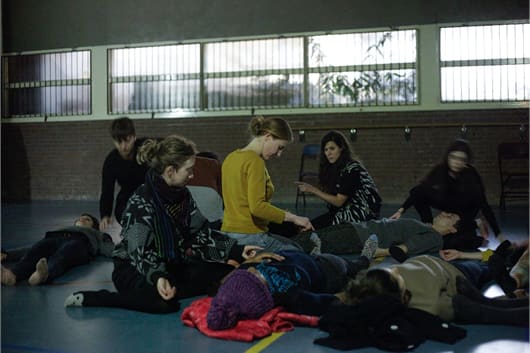 Myriam Lefkowitz, ‘Practising Attention’, workshop, presented by If I Can’t Dance at de Tagerijn, Amsterdam, 17 November 2017. Photo: Coco Duivenvoorde.