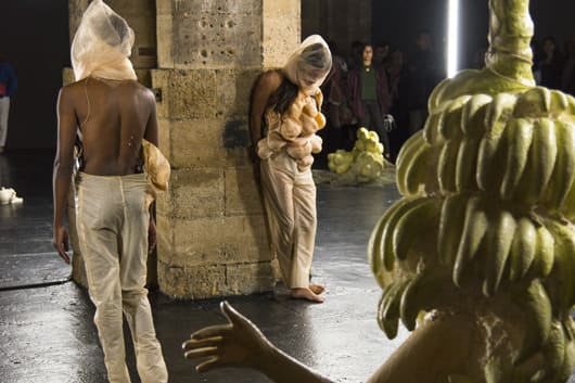 Naufus Ramírez-Figueroa, ‘Linnæus in Tenebris’, 2017, performance view, CAPC musée d'art contemporain de Bordeaux, Bordeaux. Photo: Frédéric Deval, Mairie de Bordeaux.